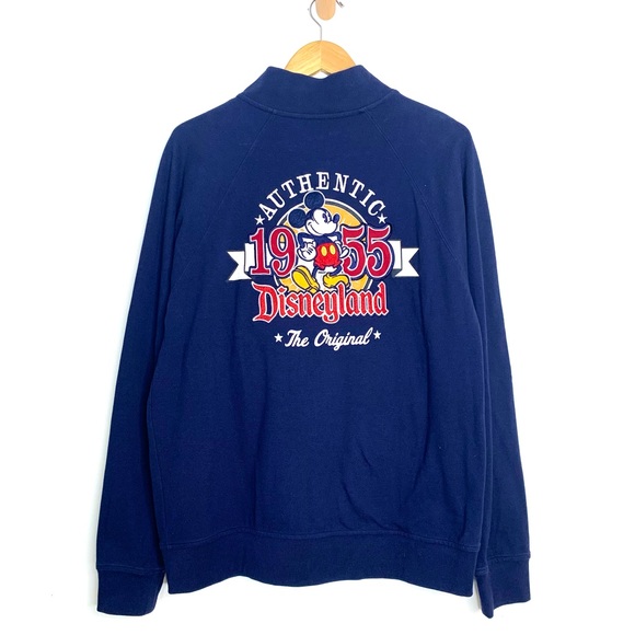 Disneyland Full Zip Jacket Commemorative 1955 Disney Parks Knit Sz M Unisex Navy - Picture 7 of 11